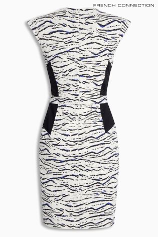 White French Connection Tapir Wave Panelled Dress